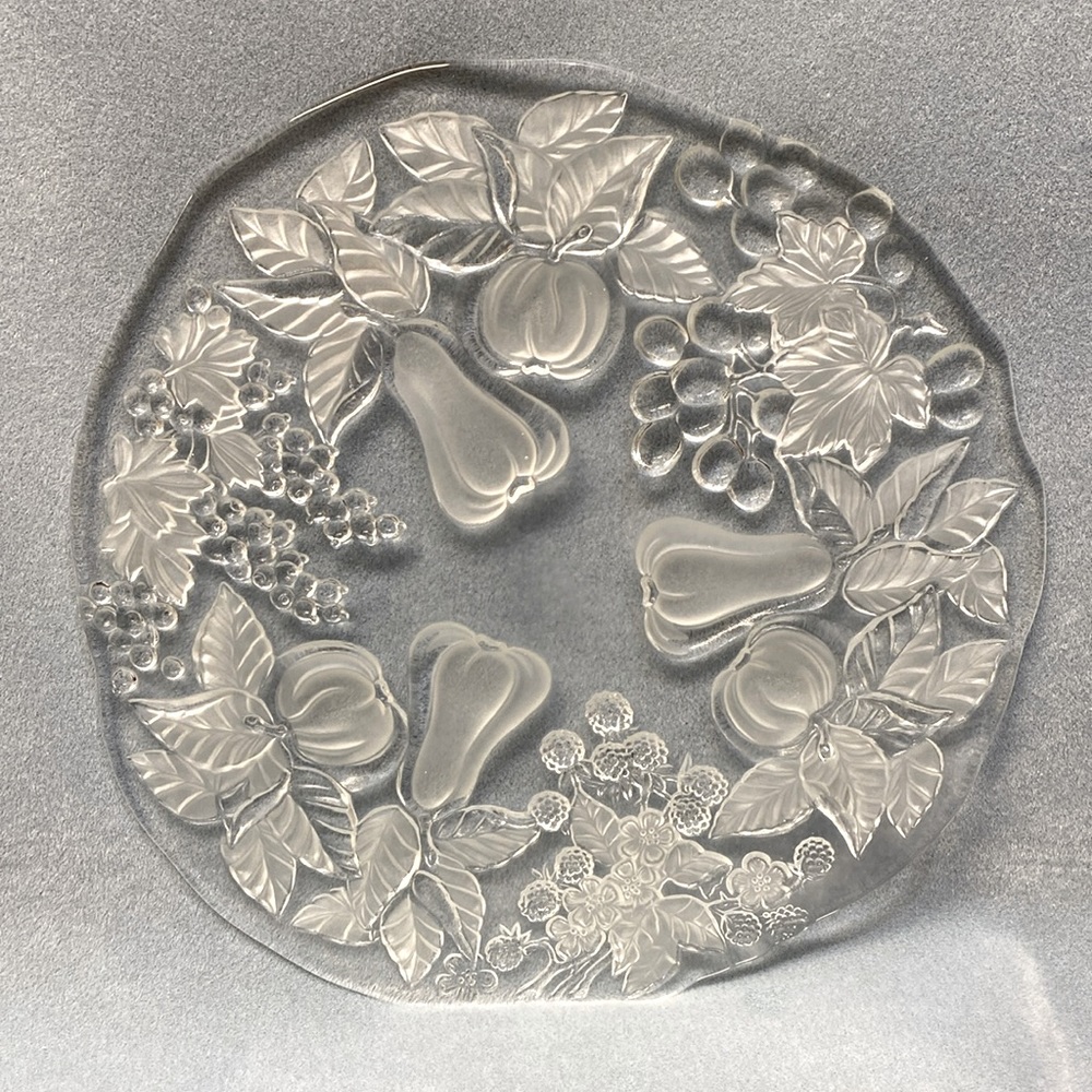 Soga Crystal Fruit Pattern Platter Flat Serving Platter
